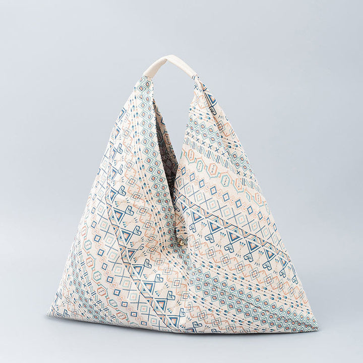 Buddha Stones Geometria Tygrysie Kwiaty Panterka Paski Nadruk Pod Pachami Trójkątna Torba Na Ramię