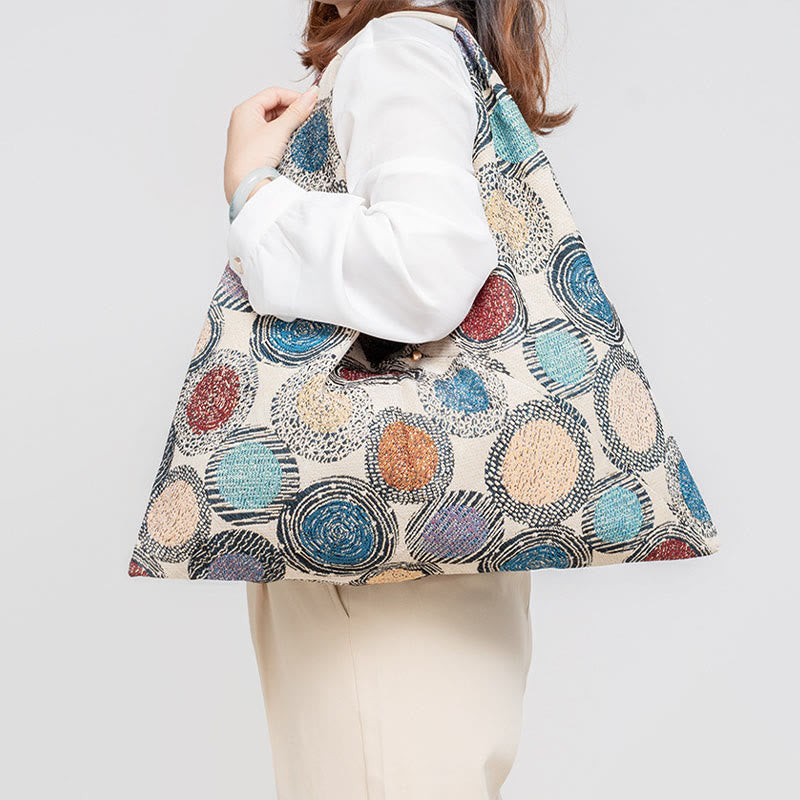 Buddha Stones Geometria Tygrysie Kwiaty Panterka Paski Nadruk Pod Pachami Trójkątna Torba Na Ramię