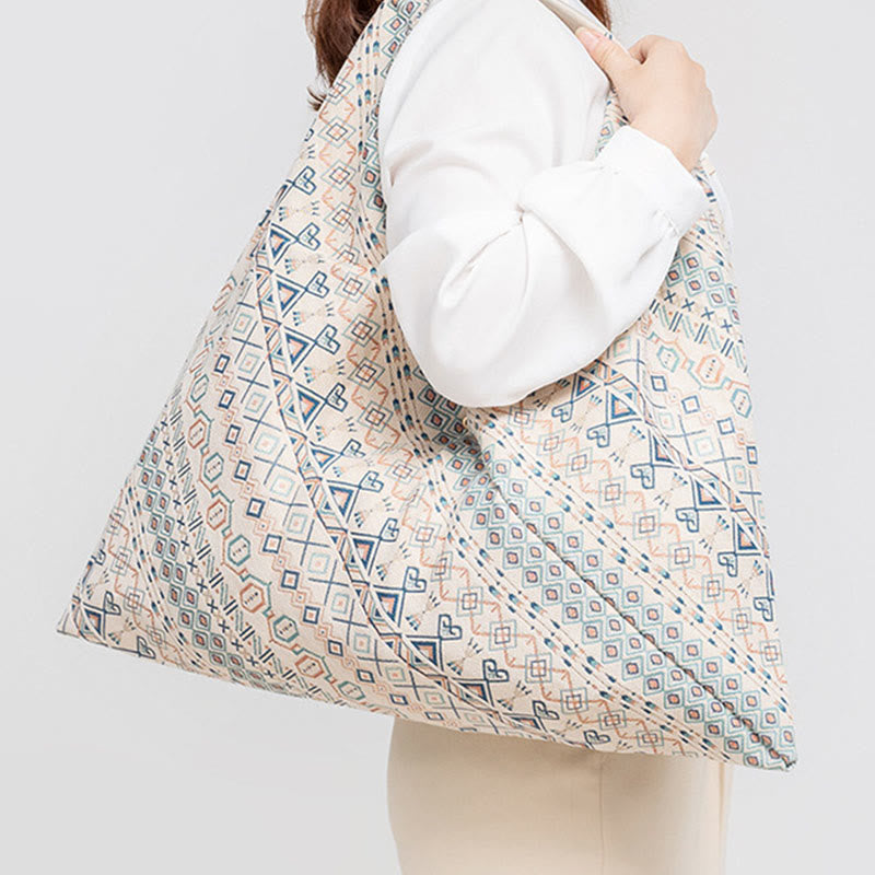 Buddha Stones Geometria Tygrysie Kwiaty Panterka Paski Nadruk Pod Pachami Trójkątna Torba Na Ramię