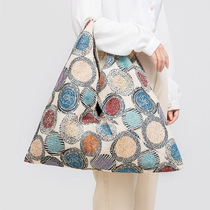 Buddha Stones Geometria Tygrysie Kwiaty Panterka Paski Nadruk Pod Pachami Trójkątna Torba Na Ramię