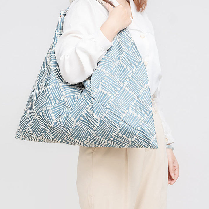 Buddha Stones Geometria Tygrysie Kwiaty Panterka Paski Nadruk Pod Pachami Trójkątna Torba Na Ramię