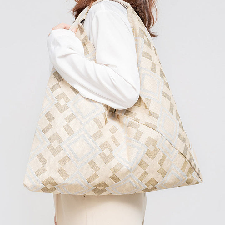 Buddha Stones Geometria Tygrysie Kwiaty Panterka Paski Nadruk Pod Pachami Trójkątna Torba Na Ramię