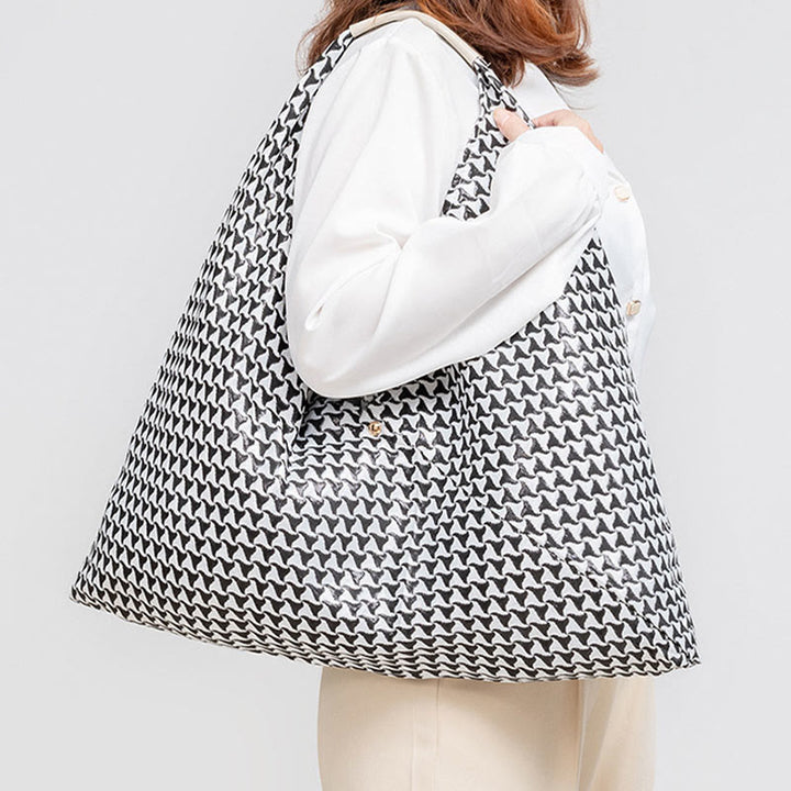 Buddha Stones Geometria Tygrysie Kwiaty Panterka Paski Nadruk Pod Pachami Trójkątna Torba Na Ramię