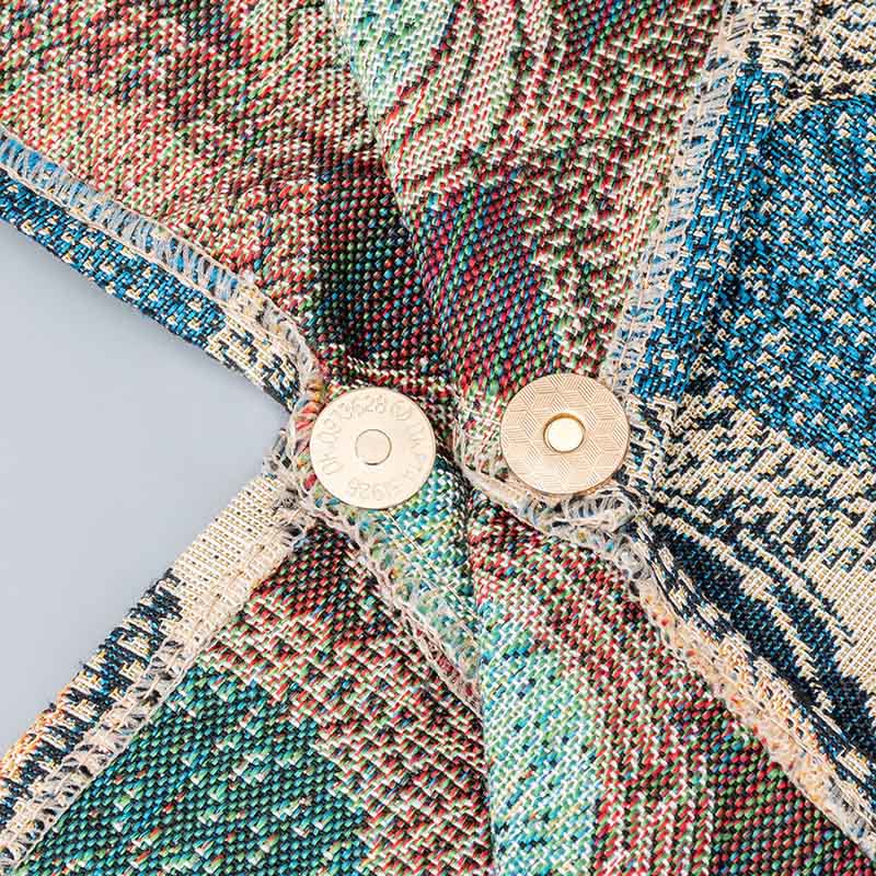 Buddha Stones Geometria Tygrysie Kwiaty Panterka Paski Nadruk Pod Pachami Trójkątna Torba Na Ramię