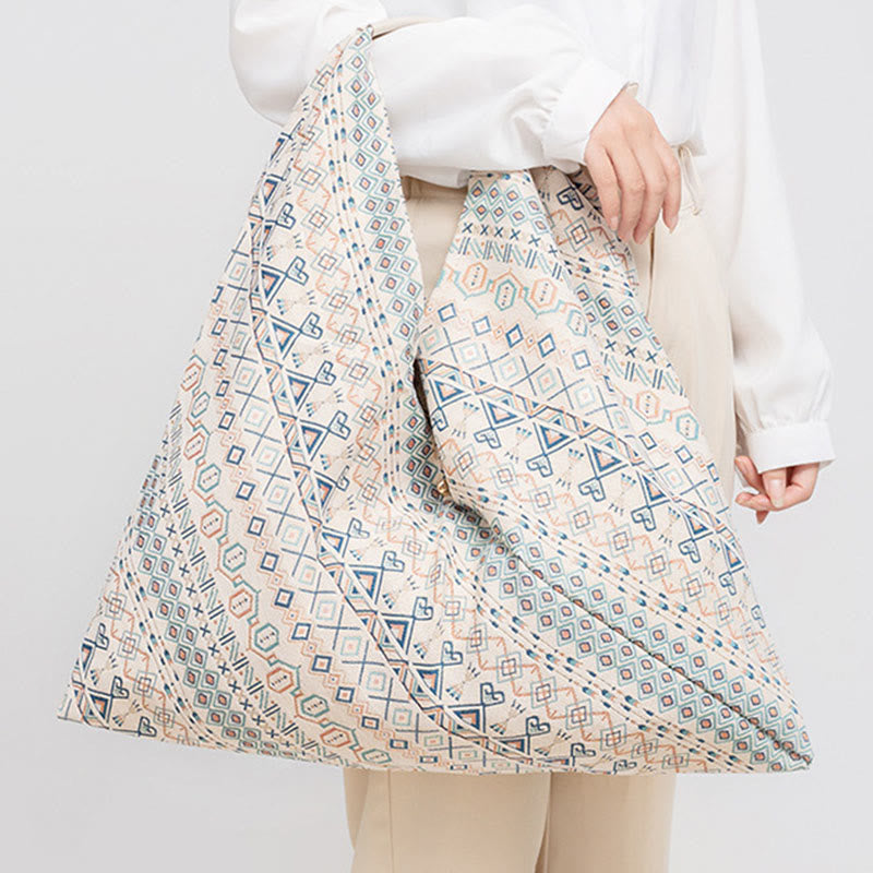 Buddha Stones Geometria Tygrysie Kwiaty Panterka Paski Nadruk Pod Pachami Trójkątna Torba Na Ramię