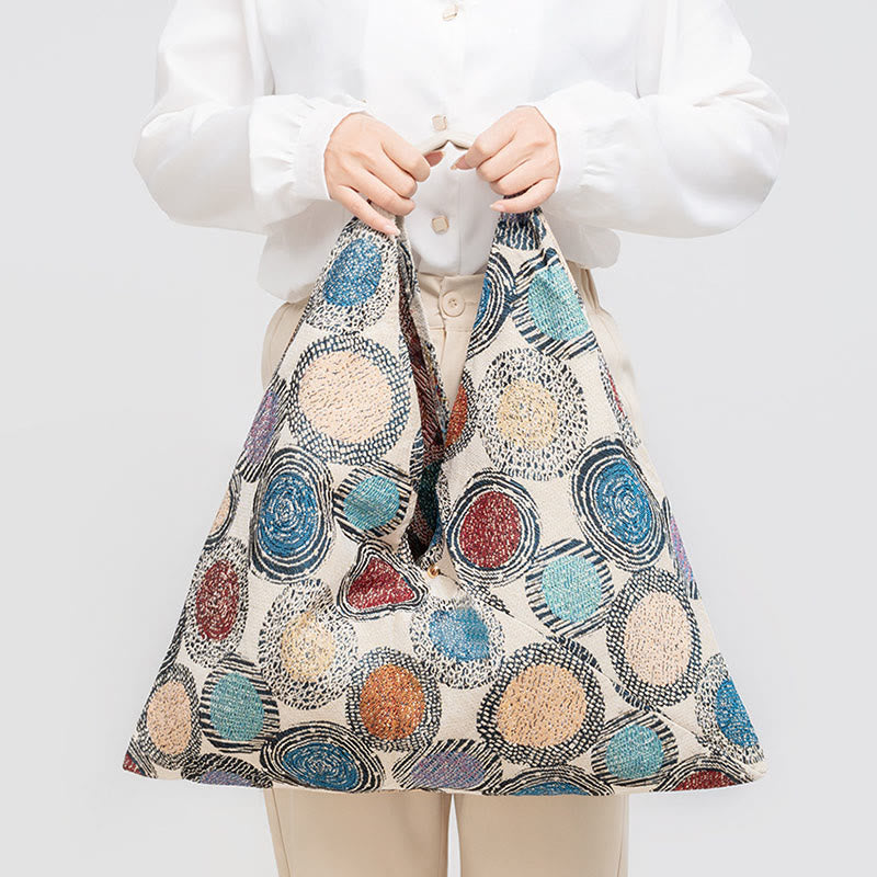 Buddha Stones Geometria Tygrysie Kwiaty Panterka Paski Nadruk Pod Pachami Trójkątna Torba Na Ramię