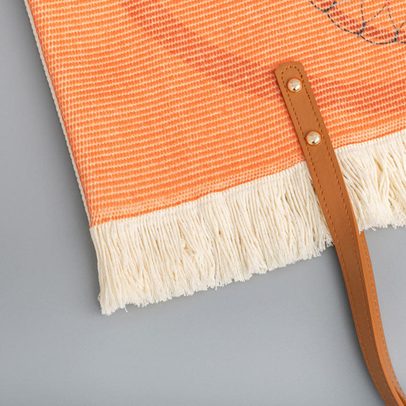 Buddha Stones Duża Pojemność Łapacz Snów Mandala Tassel Torba Płócienna Tote na Ramię