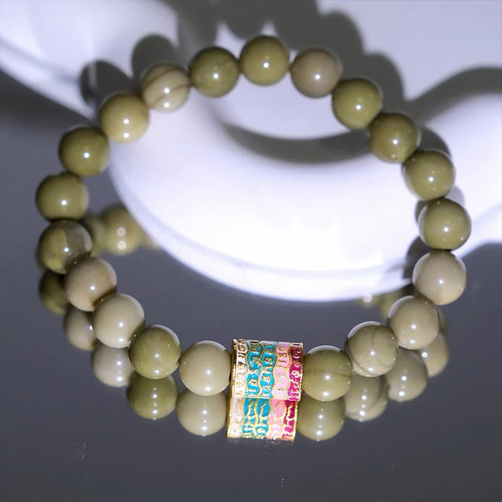 Bransoletka z naturalnego agatu Alashan Encourage z Buddha Stones