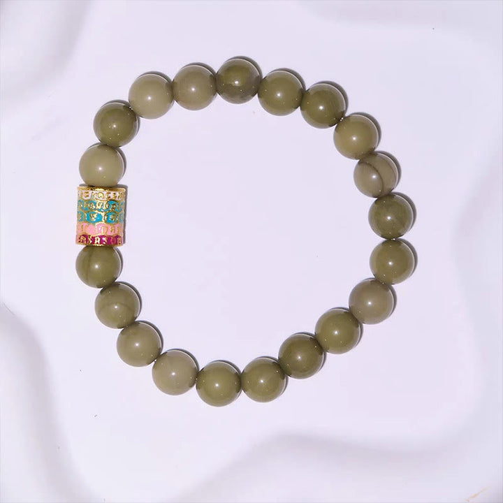 Bransoletka z naturalnego agatu Alashan Encourage z Buddha Stones