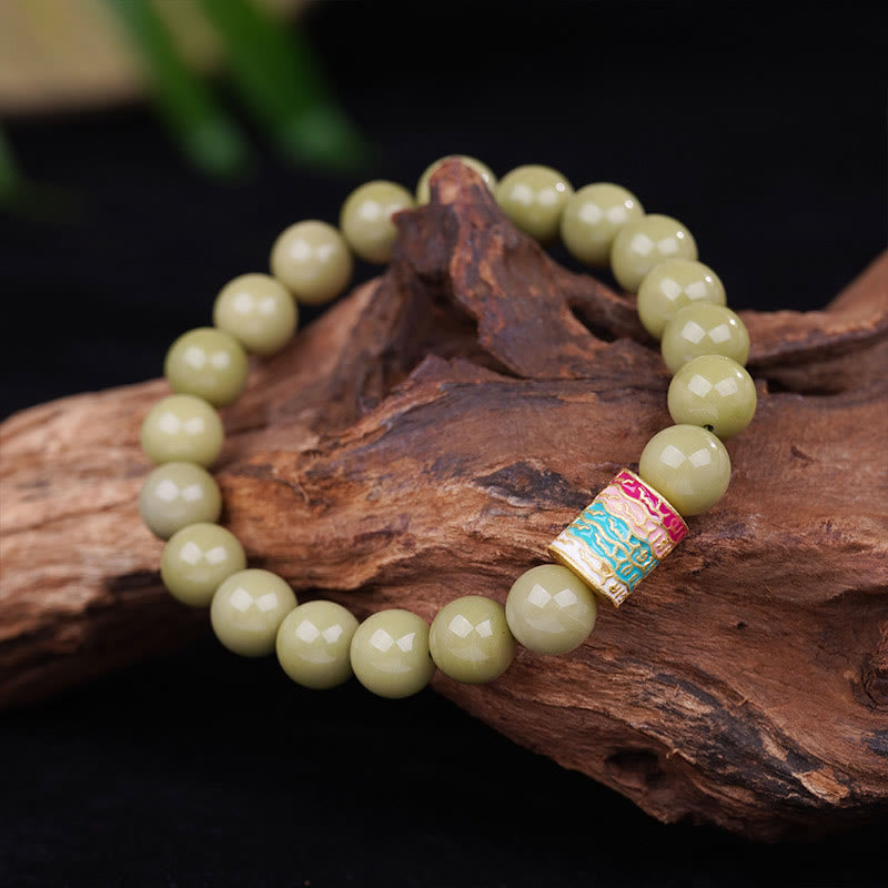 Bransoletka z naturalnego agatu Alashan Encourage z Buddha Stones
