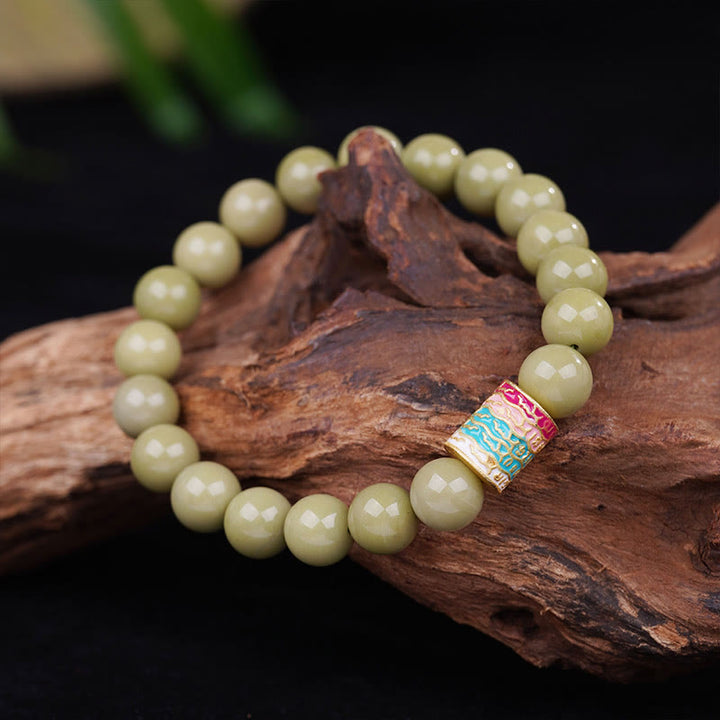 Bransoletka z naturalnego agatu Alashan Encourage z Buddha Stones