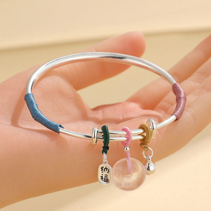 Bransoletka Buddha Stones Pink Crystal Peace Buckle Lucky Flower Love - image 10
