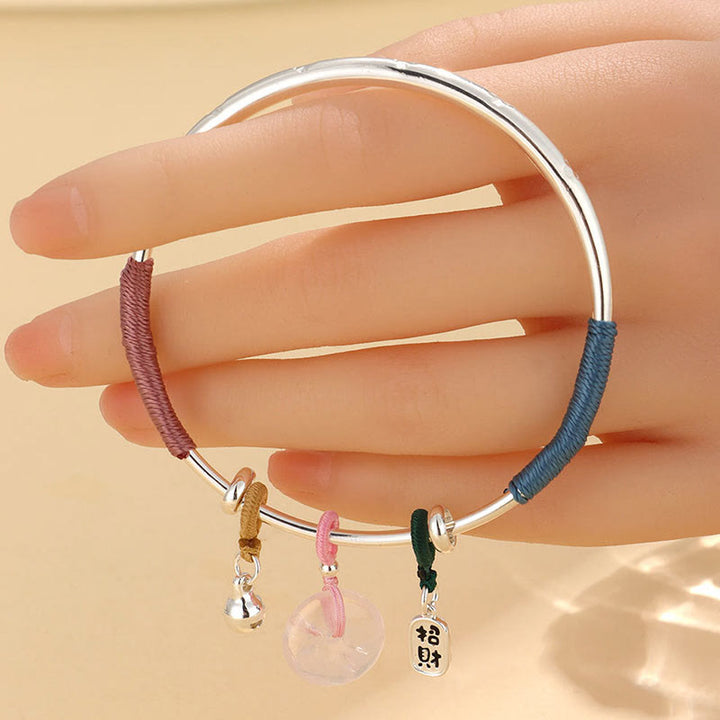 Bransoletka Buddha Stones Pink Crystal Peace Buckle Lucky Flower Love - image 9