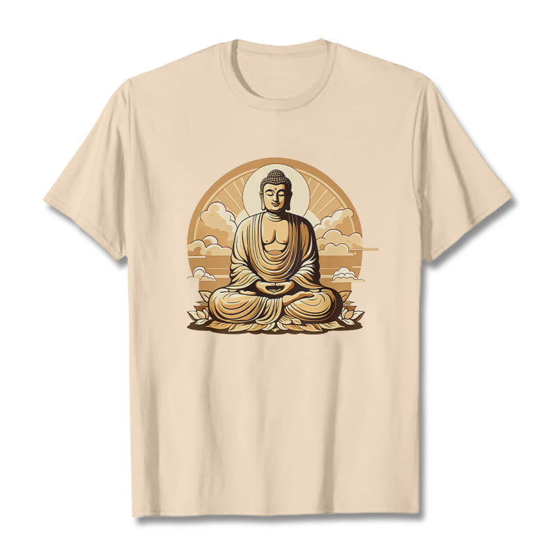 Buddha Stones Słońce Pomyślne Chmury Budda Koszulka T-shirt - For - 2XL - image 1