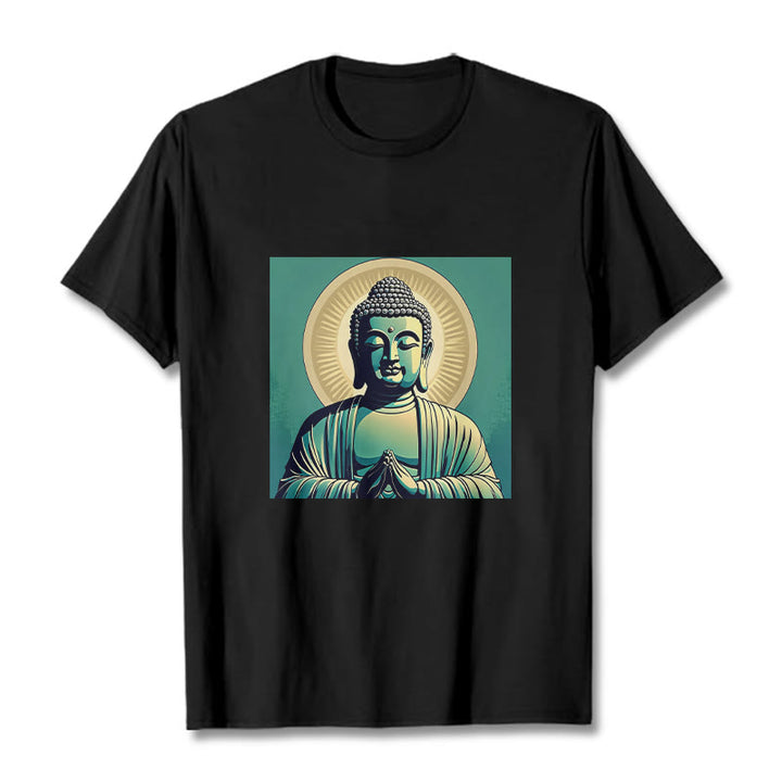 Koszulka z Buddha Stones Aura Zielony Budda - Czarny - 2XL - image 6