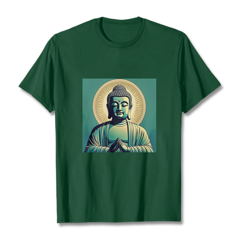 Koszulka z Buddha Stones Aura Zielony Budda - ForestGreen - 2XL - image 12