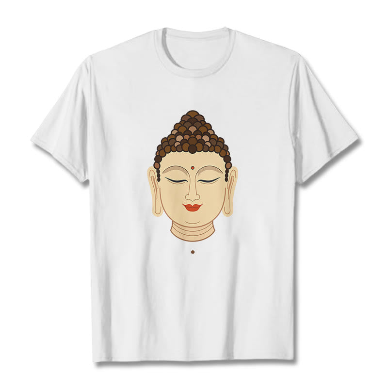 Koszulka z nadrukiem Buddha Stones Medytacja Budda - Biały - 2XL - image 2