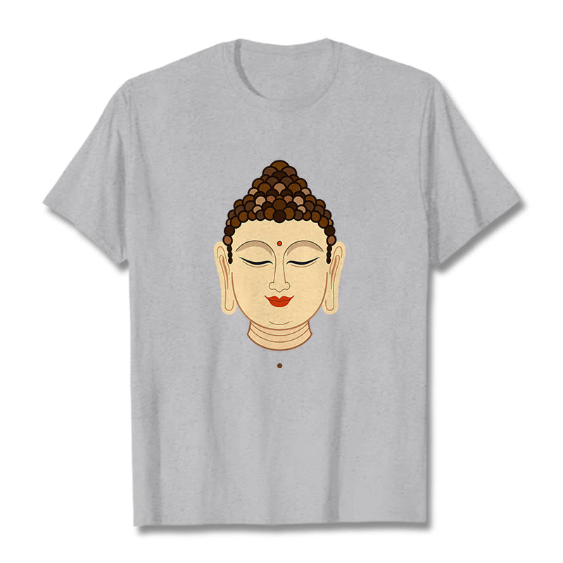 Koszulka z nadrukiem Buddha Stones Medytacja Budda - Jasnoszary - 2XL - image 18