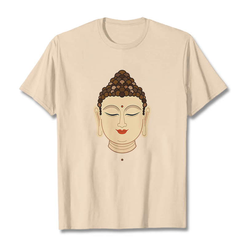 Koszulka z nadrukiem Buddha Stones Medytacja Budda - Bisque - 2XL - image 1