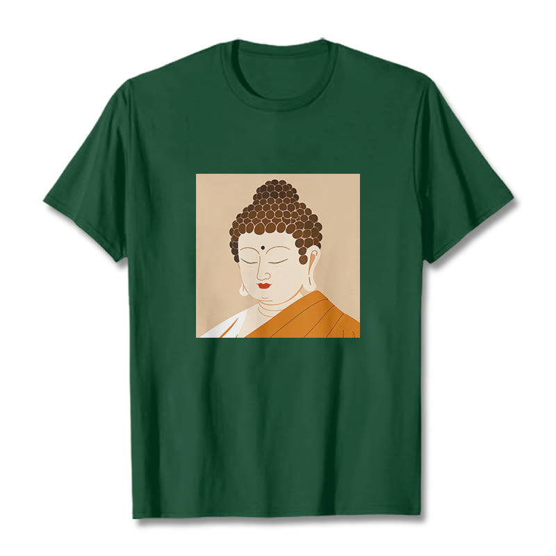 Buddha Stones Zamknij Oczy I Zrelaksuj Się Koszulka Buddy - ForestGreen - 2XL - image 10