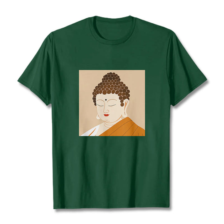 Buddha Stones Zamknij Oczy I Zrelaksuj Się Koszulka Buddy - ForestGreen - 2XL - image 10