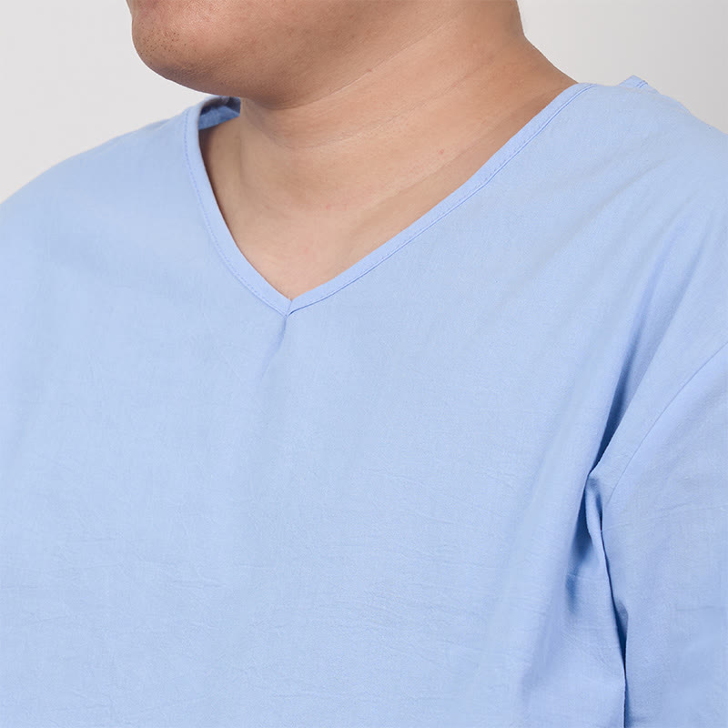 Koszulka męska z rękawami trzy czwarte w jednolitym kolorze z motywem Buddha Stones - image 1