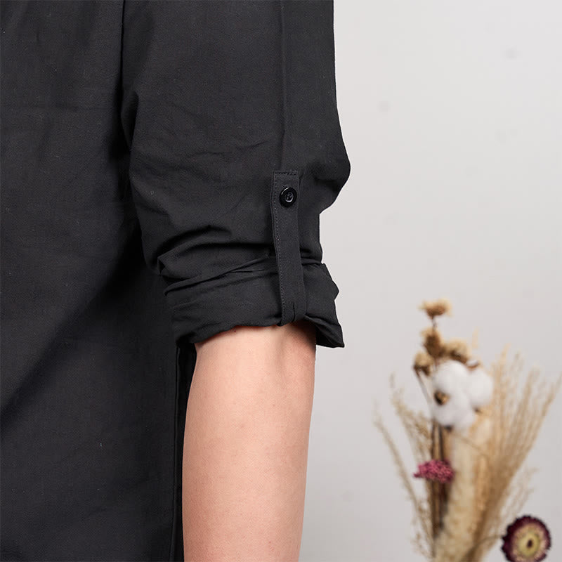 Koszulka męska z rękawami trzy czwarte w jednolitym kolorze z motywem Buddha Stones - image 4