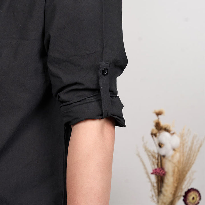 Koszulka męska z rękawami trzy czwarte w jednolitym kolorze z motywem Buddha Stones - image 4