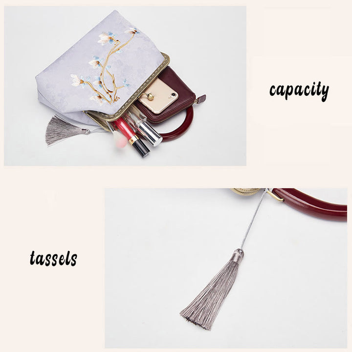 Torebka z haftem kwiatów Buddha Stones Crossbody