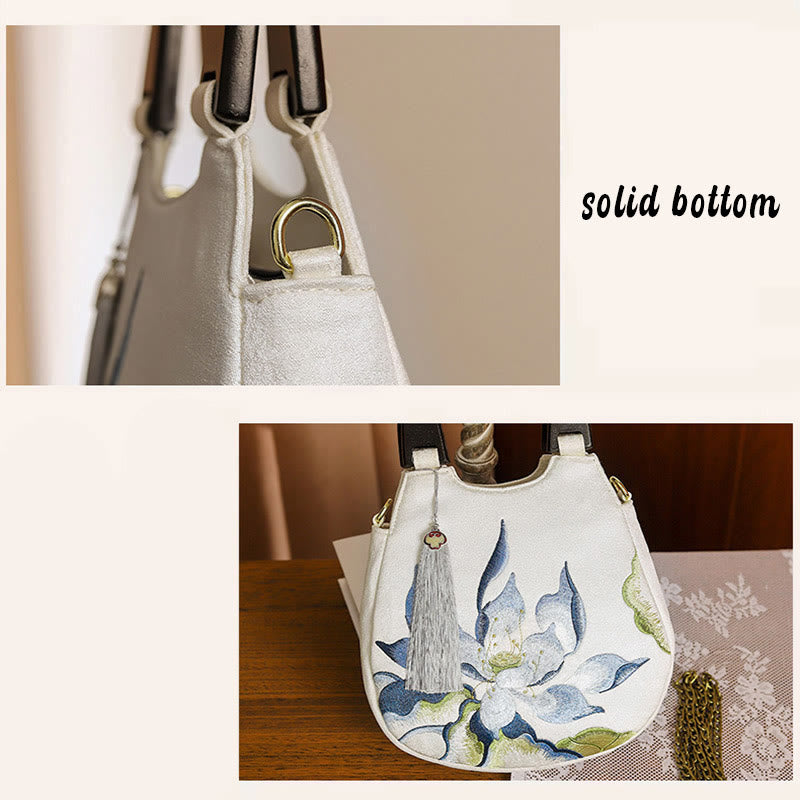 Torebka haftowana Buddha Stones Lotus Crossbody Bag