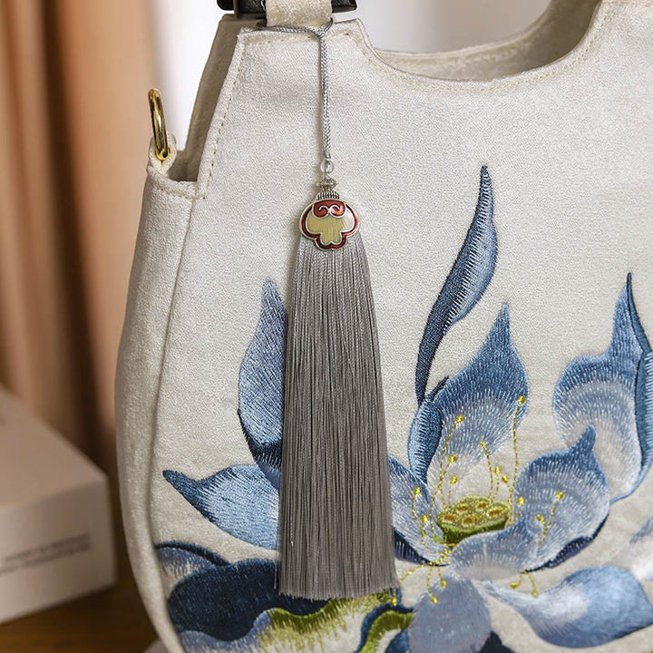 Torebka haftowana Buddha Stones Lotus Crossbody Bag