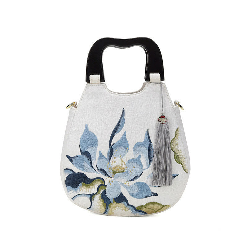 Torebka haftowana Buddha Stones Lotus Crossbody Bag