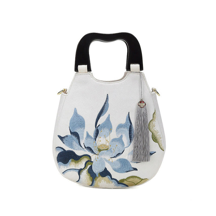 Torebka haftowana Buddha Stones Lotus Crossbody Bag