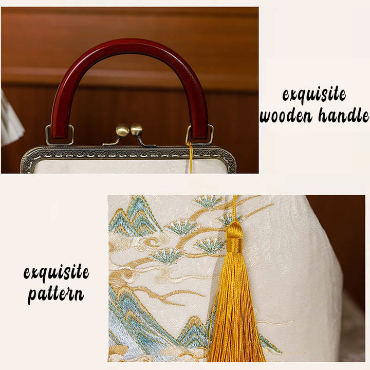Buddha Stones Krajobraz Malowanie Żakardowa Torebka Torebka Crossbody