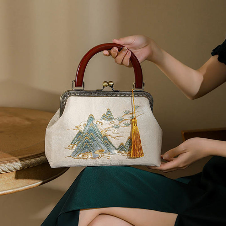 Buddha Stones Krajobraz Malowanie Żakardowa Torebka Torebka Crossbody