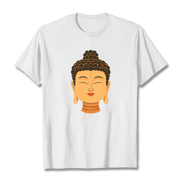 Buddha Stones Błogosławiona Medytacja Budda Koszulka T-shirt - Biały - 2XL - image 0