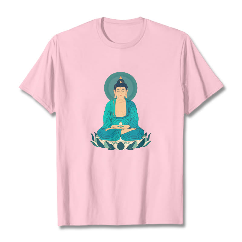 Koszulka Buddha Stones Kamienie Lotos Medytacja Budda T-shirt - Jasnoróżowy - 2XL - image 13