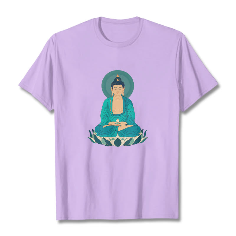 Koszulka Buddha Stones Kamienie Lotos Medytacja Budda T-shirt - Śliwka - 2XL - image 15