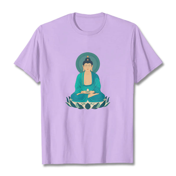 Koszulka Buddha Stones Kamienie Lotos Medytacja Budda T-shirt - Śliwka - 2XL - image 15