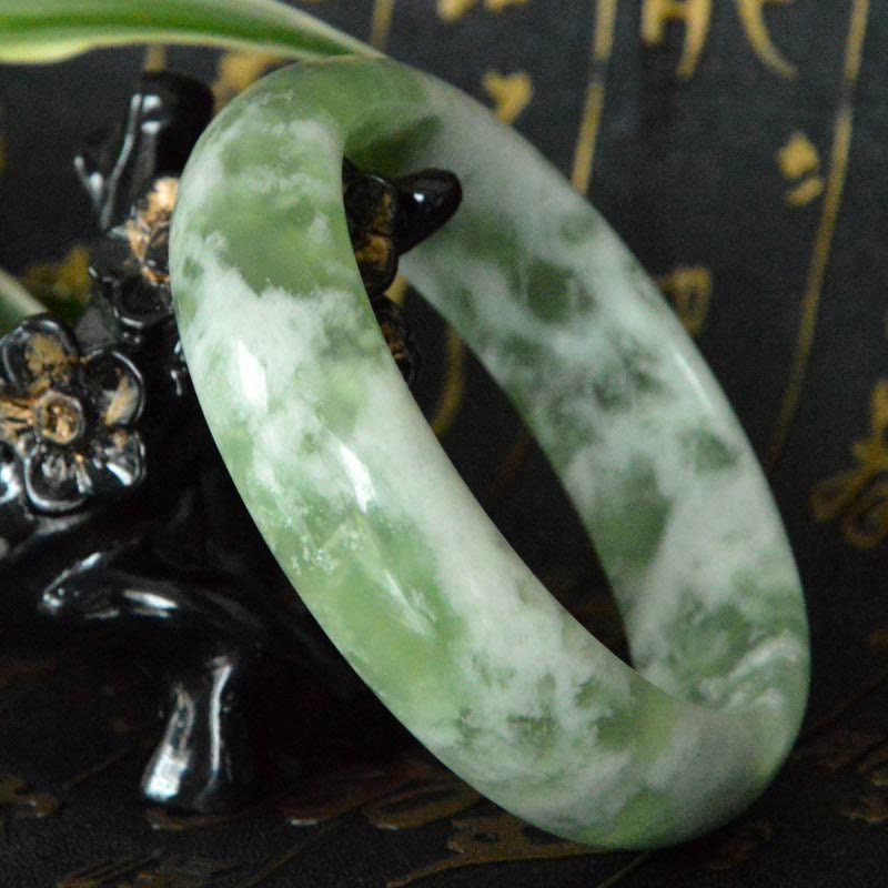 Bransoletka z naturalnego jadeitu , Buddha Stones , szczęścia i dobrobytu