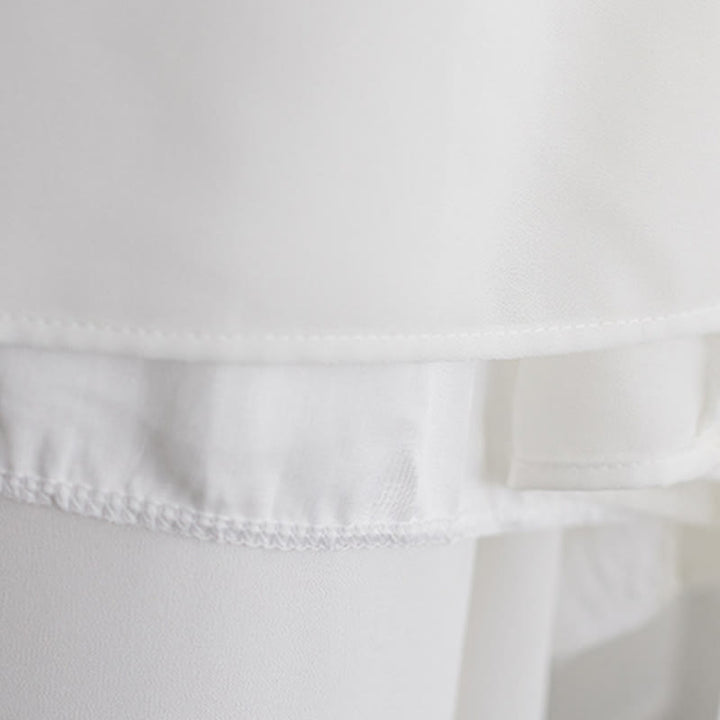 Buddha Stones 2 szt. Żaba-guzik Długi rękaw Midi Sukienka Szerokie Nogawki Spodnie Szyfon Zen Zestaw Damski - image 14