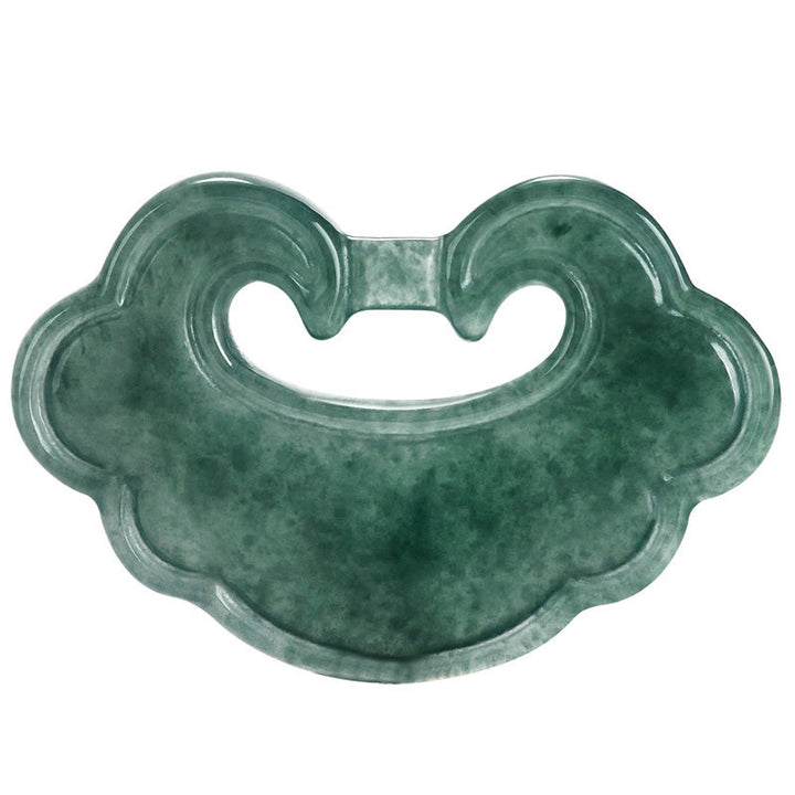Buddha Stones Naturalny Zielony Jade Chiński Zawieszka Szczęścia Naszyjnik Wisiorek