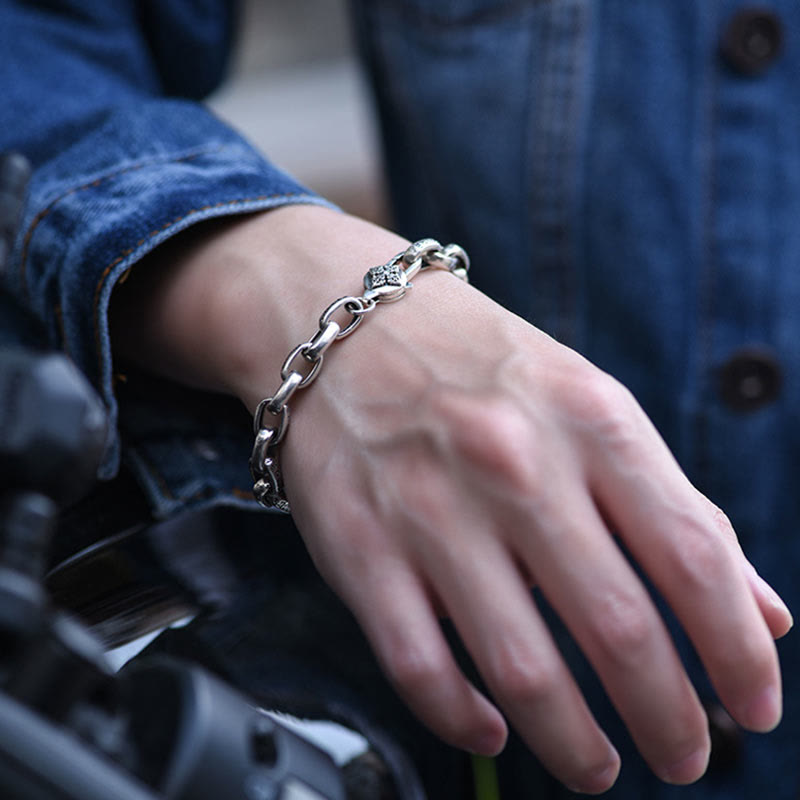 Buddha Stones 925 Srebro Sterling Sześć Prawdziwych Słów Mądrość Spokój Bransoletka - image 8