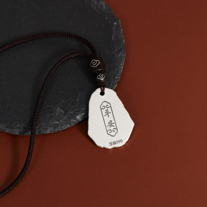 Buddha Stones 999 Srebro Sterlingowe Ksitigarbha Budda Zakiram Naszyjnik Wisiorek Bogini - image 1