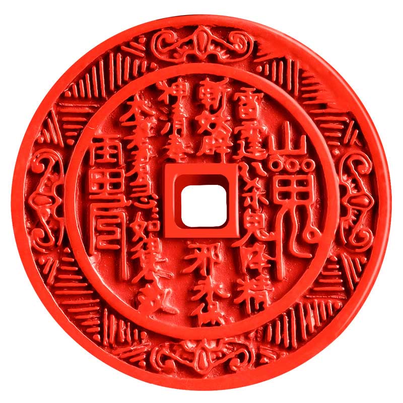 Buddha Stones Naturalne Duchy Górskie Cinnabar Wydaj Pieniądze Bagua Design Błogosławieństwo Naszyjnik Wisiorek