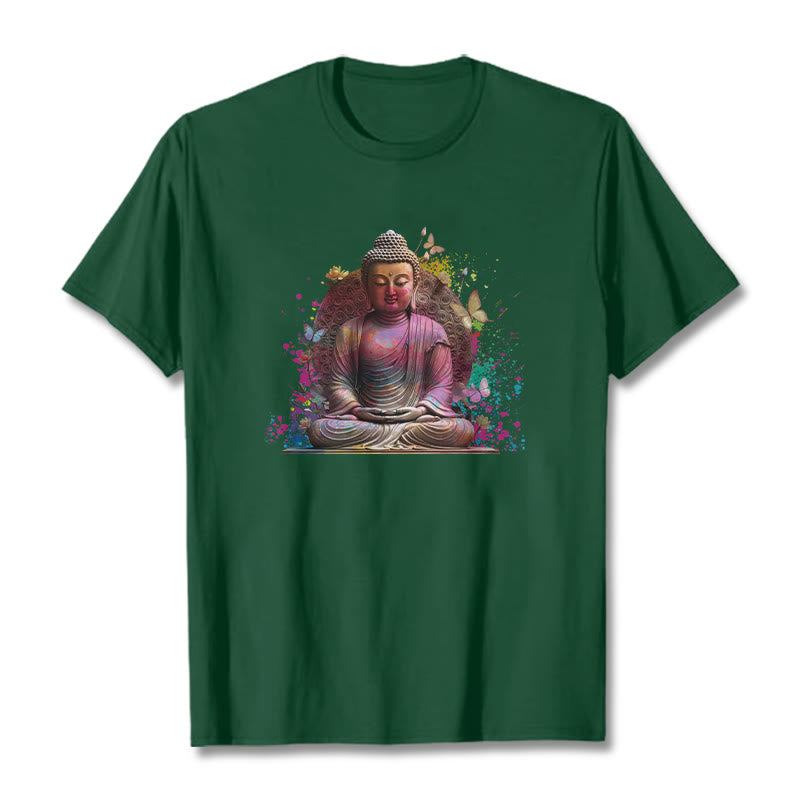 Koszulka Buddha Stones Motyl Medytacja Budda T-shirt - ForestGreen - 2XL - image 10