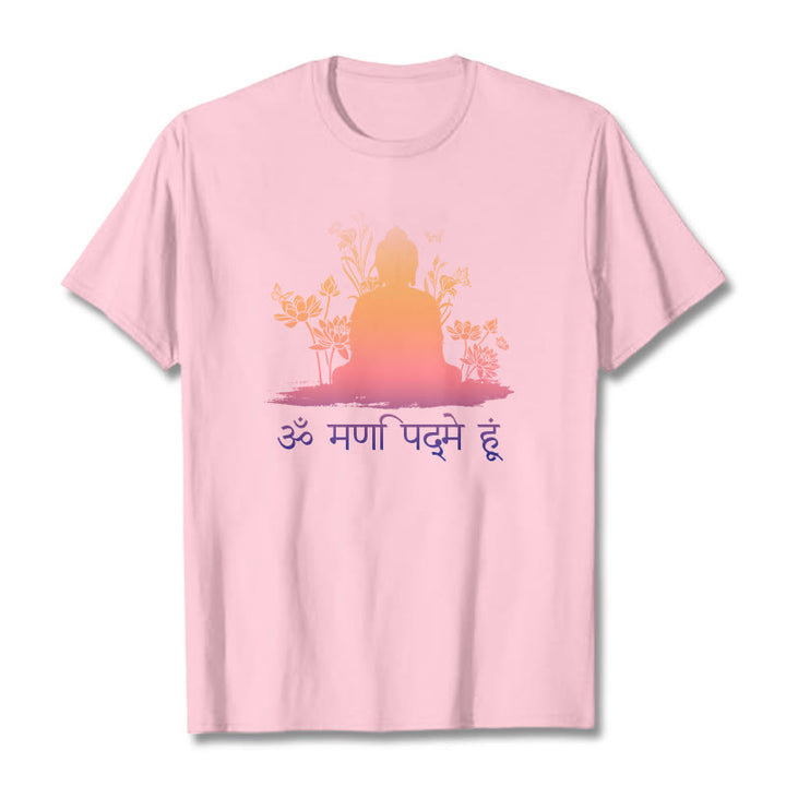 Koszulka z Buddha Stones i kamieniami w sanskrycie OM NAMAH SHIVAYA - Jasnoróżowy - 2XL - image 12