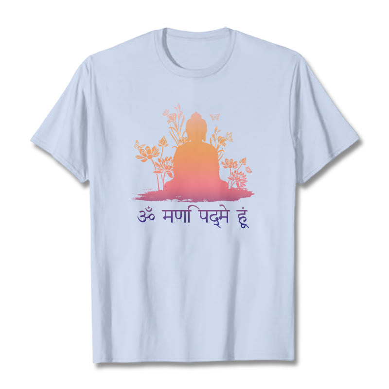 Koszulka z Buddha Stones i kamieniami w sanskrycie OM NAMAH SHIVAYA - Jasnoniebieski - 2XL - image 18