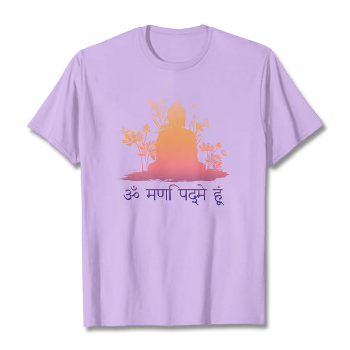 Koszulka z Buddha Stones i kamieniami w sanskrycie OM NAMAH SHIVAYA - Śliwka - 2XL - image 17
