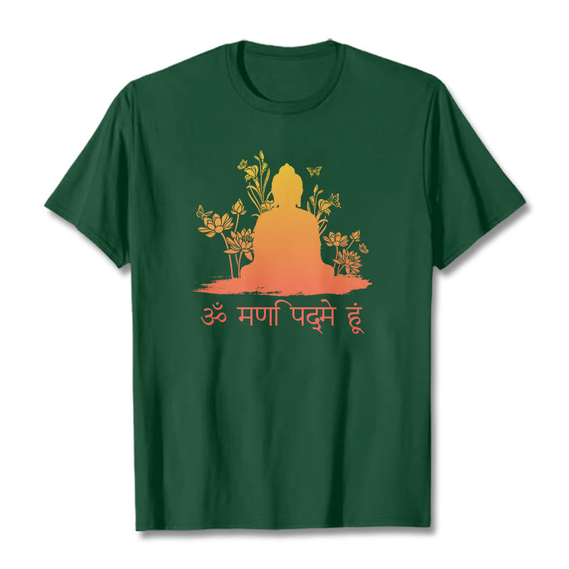 Koszulka z Buddha Stones i kamieniami w sanskrycie OM NAMAH SHIVAYA - ForestGreen - 2XL - image 10